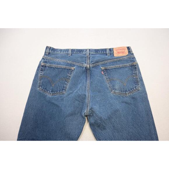 Levi's 505 Regular Fit Straight Rugged Denim Jeans Mens Sz 42 x 30 - Picture 7 of 8